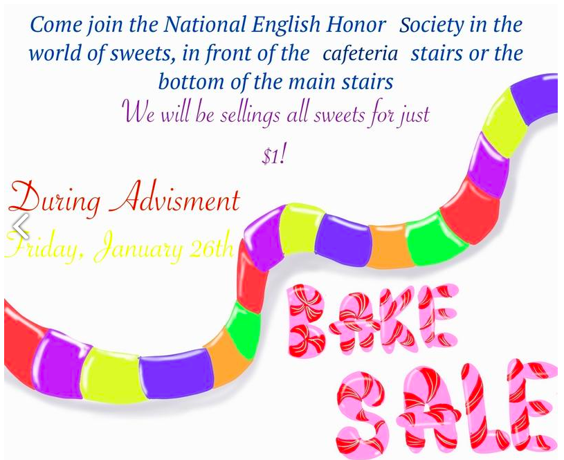 National English Honor Society Hosts Bake Sale