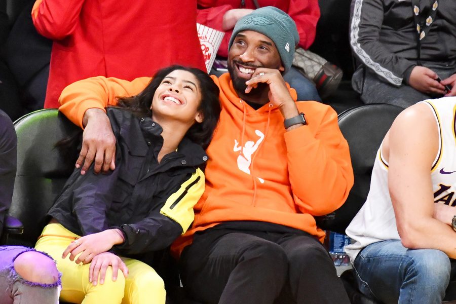 LOS ANGELES, CALIFORNIA - DECEMBER 29: Kobe Bryant and daughter Gianna Bryant attend a basketball game between the Los Angeles Lakers and the Dallas Mavericks at Staples Center on December 29, 2019 in Los Angeles, California. (Photo by Allen Berezovsky/Getty Images)